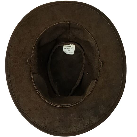 Scala Classico Genuine Leather Hat Dorfman Pacific Four Seasons Sz Medium Brown - Picture 8 of 10